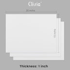 CMI Commercial Grade Cutting Board for Kitchens,Cutting Board Set,Thick White Plastic Chopping Board,20 x 15 x 1 Inch, White-Color 3 of Pack Set,Professional for Restaurants,NSF Certified