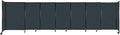 Versare Straightwall Sliding Portable Wall Partition | Freestanding Office Dividers | Locking Wheels | Temporary Room Separator | 15'6" Wide x 4' Tall Blue Spruce Fabric Panels