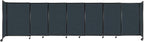 Versare Straightwall Sliding Portable Wall Partition | Freestanding Office Dividers | Locking Wheels | Temporary Room Separator | 15'6" Wide x 4' Tall Blue Spruce Fabric Panels