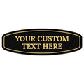 Custom Wall or Door Sign, Personalized Round Plaque Engraved Message for Bussiness, Property and Home Indoor/Outdoor, 4x12 Inches, Made in USA by Sigo Signs