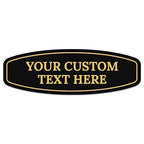 Custom Wall or Door Sign, Personalized Round Plaque Engraved Message for Bussiness, Property and Home Indoor/Outdoor, 4x12 Inches, Made in USA by Sigo Signs