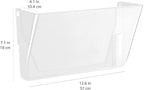 Amazon Basics Expandable Plastic Wall Pockets, File Organizer, Stackable, Letter Size, 1-Pocket, Clear