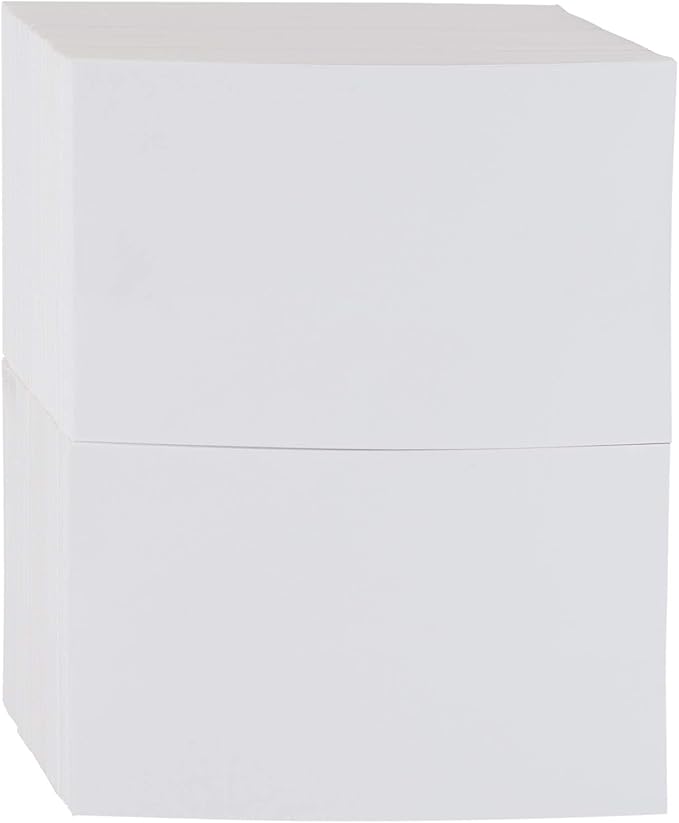 Amazon Basics Blank Index Cards, White, 4" x 6", 1000 Count (Pack of 2)