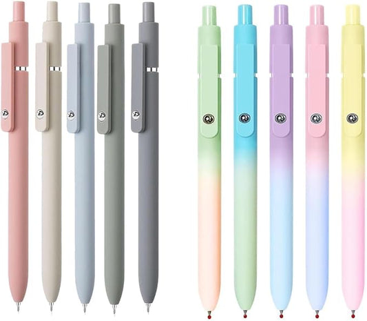 5pcs Gel Pens Morandi (0.5mm Tip) and 5pcs Gel Pens Pastel (0.7mm Tip)