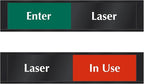 SmartSign Laser - Enter/In Use Slider Sign, 2.25" x 10", 60 mil Plastic Plate in Aluminum Frame with Foam Adhesive Backing, Privacy Slide Door Indicator, Red/Green on Black, Made in USA