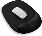 ErgoEase Ergonomic Mouse Pad with Gel Wrist Support - Premium Lycra Fabric, Non-Slip, Ideal for Laptop & Desktop, Office & Gaming，Desk Accessories (00Black)