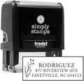 Custom Floral Address Stamp | Choose from 12 Designs | Multiple Ink Color Options | Envelope Return Address Stamp for Couple or Family (Design 11, Medium)