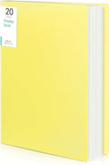Phyxin Portfolio Binder, 20-Pocket Portfolio Folder 8.5" x 11", Displaying 40 Page Binder with Plastic Sleeves, Plastic Folders for Women & Men, Students, Teachers, Yellow