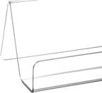 Hedume 12 Pack Business Card Holder for Desk, Office Acrylic Business Card Table Top Display Holders, Clear Name Card Holder Stand, Capacity: 50 Cards