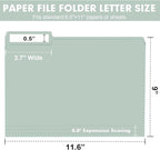 File Folder, RAZCC 100 Pack Colored File Folders, 1/3 Cut Tab File Folder Letter Size, Filing Folders with Tabs for Office School Business Use, Assorted 10 Colors