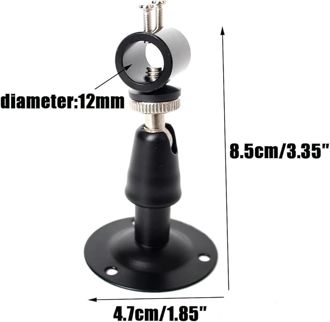 Laser Module Mount Bracket with Cooling Function - 360-Degree Adjustable Positioning - 4 Pack (12mm)