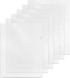 Dunwell Clear Folders for Documents, Plastic 8.5x11 File Sleeves for Document Protection, Filing, Storage, Organization (12 Pack) Transparent Folders with Pockets, Durable Letter Size Document Holder