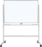 Large Rolling Whiteboard on Wheels, 48" x 32" Double-Sided Mobile White Board with Stand, Portable Standing Dry Erase Board Easel for Home Office Classroom School (32" x 48" WH)