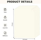 Cream Cardstock 8.5 X 11, 80 Sheets Card Stock, 75lb/ 200gsm Copy Paper, Cardstock Printer Paper for Art, Drawing, Invitations, DIY Cards, Watercolor, Craft, Construction, School & Office Supplies