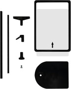 BUTUNITA Adjustable Sign Holder - 8.5 x 11 Inch, Table & Floor Stand, Vertical & Horizontal Display, Black (6Pcs)