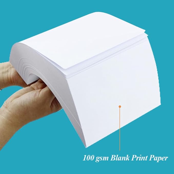 (2-Pack) 8.5" x 14" Blank Print Paper - 100Sheets/200Pages Blank Loose-Leaf Paper, Legal Size Printing in Office/Home/School, 100gsm Blank Paper