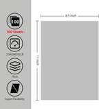 OcePor 100 Sheets Grey Cardstock Paper, Colored Printer Paper 8.5 x 11, Card Stock Thick Construction for Craft,Scrapbook，Office Printing, Invitations, Certificates，92 lb/250gsm