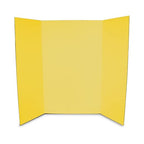 Flipside Products 36” x 48” Foam Project Boards for Presentations, Science Fair, School Projects, Event Displays and Trifold Picture Board - Yellow - 3 Pack