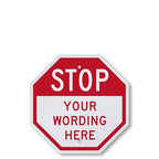 SmartSign Custom STOP Sign 12" x 12" 3M Engineer Grade Reflective Aluminum, Personalized Metal Sign for Outdoor, Parking Lots, Gate, Garages, USA-Made
