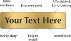 SmartSign Custom Brass Sign - 2" x 8", 40 mil REAL Bugle Brass Metal, Personalized Name Door Sign, Heavy-Duty Premium Engraved Door/Wall Mount Plaque for Business/Office, Gold and Black