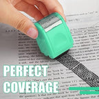 Nezyo 2 Pack Identity Protection Roller Stamp Identity Theft, Confidential, Privacy Roller Stamp Information Blocker and 4 Pack Refill Ink for ID Account Data Address Security(Mint)