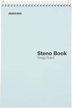 Mintra Office Steno Book - (Pastel Colors, 4 Pads/Pack, Gregg Ruled) - 6inx9in, 70 Sheets, Notebook for writing notes in school, university, college, work, office
