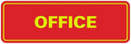 Signs ByLITA Standard Office Sign - Professional Business Signage - Easy to Install (Red/Yellow) - Medium 1 Pack