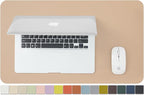 Leather Desk Mat - Small Non-Slip PU Desk Pad for Office and Home - Desk Organization and Accessories - Ideal for Large Mouse Pad and Small Desk Mats on Top of Desks (Apricot,23.6"x 13.8")