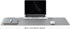 HOMIEAZICOZI Leather Desk Mat - Non-Slip PU Pad for Office and Home Organization Accessories Ideal Large Mouse Mats on Top of Desks (Dark Gray,36''x 17'') (DPD-DGr-L)