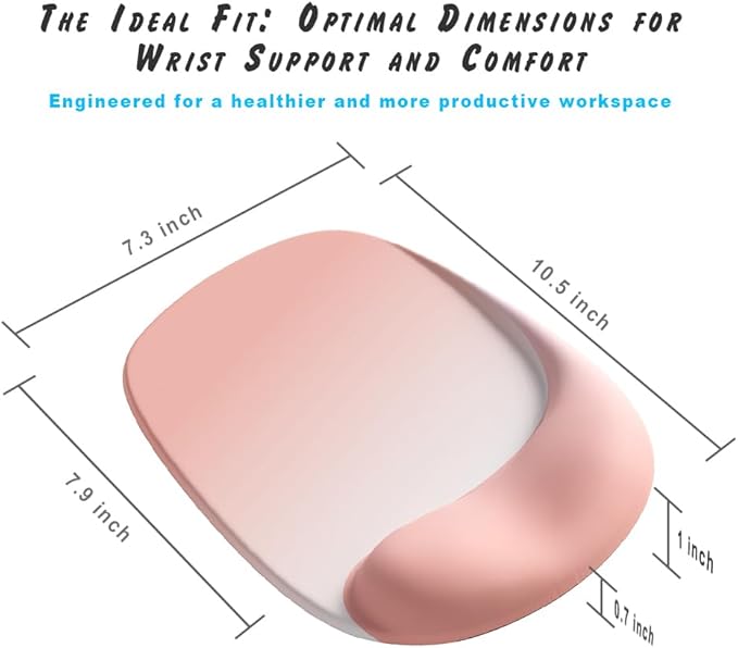 ErgoEase Ergonomic Mouse Pad with Gel Wrist Support - Premium Lycra Fabric, Non-Slip, Ideal for Laptop & Desktop, Office & Gaming，Desk Accessories (06Twilight Purple)