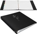 Uquelic 50-Pocket Binder with Plastic Sleeves for Letter/A4 Size(11" x 8.5"), Silver Rose Printed Cover, Document Binder Organizer for Papers, Certificates and Artwork with Macaron PP Divider Pages