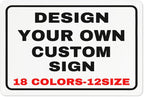 Custom Outdoor Metal Personalized Sign With Your Photo, Text, Logo - Decorative Wall Sign for Business, Workplace, Office, Home