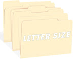 File Folder, RAZCC 250 Pack 1/3 Cut Tab File Folders Letter Size, Manila Folders, Folders with Tab, Great for Organizing and Easy File Storage