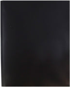 JAM PAPER Plastic Color Pop Folders - 2 Pocket Durable Folders with Metal Prongs Fastener Clasps - Black - 3/Pack