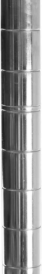 Shelving Inc. 5-Tier Chrome Wire Shelving, 8"D x 36"W x 96"H, Modern/Industrial Style, 800lbs Capacity Per Shelf