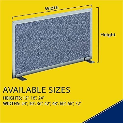 OBEX Acoustical Free Standing Privacy Screen, Cubicle Accessories Desk Privacy Panel, Desk Dividers for Office, Office Furniture Partitions Portable Sound Proof Dividers, 18" x 36", Twilight