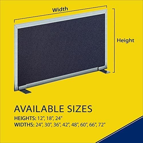 OBEX Acoustical Free Standing Privacy Screen, Cubicle Accessories Desk Privacy Panel, Desk Dividers for Office, Office Furniture Partitions Portable Sound Proof Dividers, 24" x 36", Slate