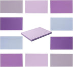 50 Sheets Small Colored Cardstock Paper 5 Colors Blank Flash Cards, 250 GSM Heavy Card Stock for DIY Art Projects, Cards (Purple, 3x5)