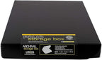Lineco Folio Storage Box, Clamshell Design with Metal Edge. 11.5x17.5x1.75 Inches, Archival Boxboard, Preserve Photos, Cards, Magazines, Documents, Art, Ephemera, Family Records, Black, Pack of 2