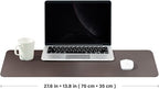 Leather Desk Mat - Non-Slip PU Desk Pad for Office and Home - Desk Organization and Accessories - Ideal for Large Mouse Pad and Desk Mats on Top of Desks (Coffee,27.6"x 13.8")