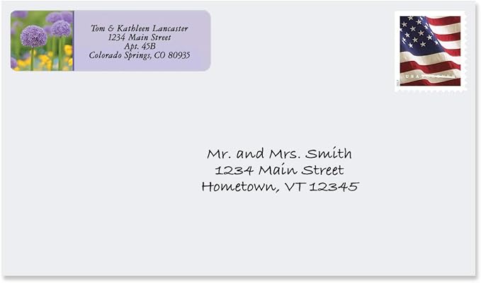 Colorful Images Floral Fantasy Rolled Personalized Return Address Mailing Labels with Dispenser, Customize with Name & Shipping Address, 500 ¾” x 2½” Self Adhesive, Easy Peel Label Roll