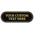 Custom Wall or Door Sign, Personalized Buble Plaque Engraved Message For Bussiness, Property And Home Indoor/Outdoor, 2x6 Inches, Made in USA by Sigo Signs