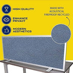 OBEX Acoustical Free Standing Privacy Screen, Cubicle Accessories Desk Privacy Panel, Desk Dividers for Office, Office Furniture Partitions Portable Sound Proof Dividers, 18" x 42", Twilight