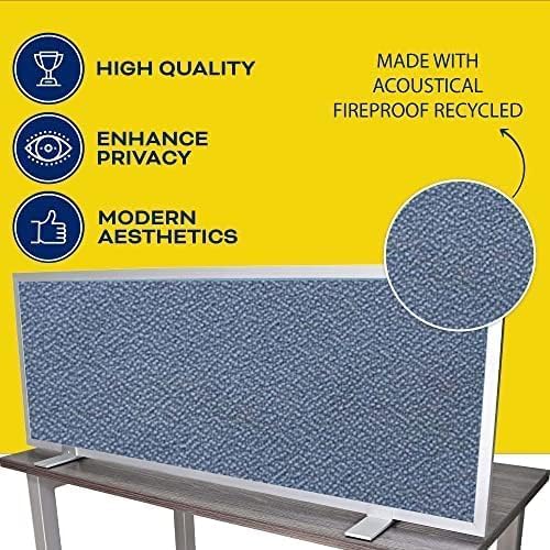 OBEX Acoustical Free Standing Privacy Screen, Cubicle Accessories Desk Privacy Panel, Desk Dividers for Office, Office Furniture Partitions Portable Sound Proof Dividers, 18" x 24", Twilight