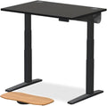 UPLIFTDESK V3 2-Leg Black Laminate Wood Standing Desk – Adjustable Height, Advanced 1-Touch Memory Keypad, Under Desk Cable Management, Wire Grommets & Rocker Board (Black C-Frame, 42 x 30 inch)