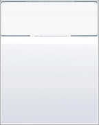 Compuchecks Check on Top Blank Check Paper - 100 Pack, Quick-Books & Laser Printer Compatible - Security Business Checks with Voucher - 8.5" x 11" Steel Blue Pinstripe