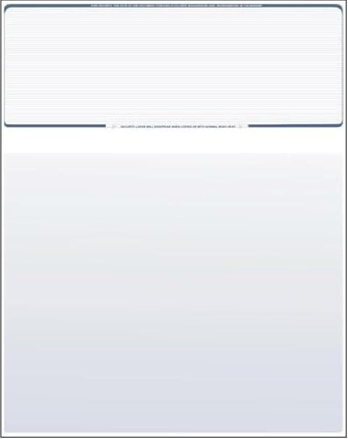 Compuchecks Check on Top Blank Check Paper - 1000 Pack, Quick-Books & Laser Printer Compatible - Security Business Checks with Voucher - 8.5" x 11" Steel Blue Pinstripe