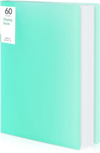 Phyxin Portfolio Binder, 60-Pocket Portfolio Folder 8.5" x 11", Displaying 120 Page Binder with Plastic Sleeves, Plastic Folders for Women & Men, Students, Teachers, Green
