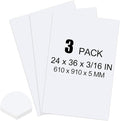 ToLanbbt 3 Pack White Foam Board, 24 x 36 x 3/16" Thick Foam Core Acid Free Poster Foamboard for Art Craft Projects, Painting, Displaying, Signage, Wedding, School