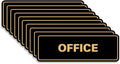Signs ByLITA Standard Office Sign - Professional Business Signage - Easy to Install (Black Gold) - Medium 10 Pack